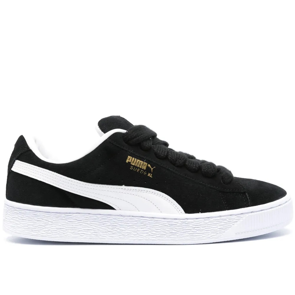 PUMA Stamped-Logo Suede “Black/White”